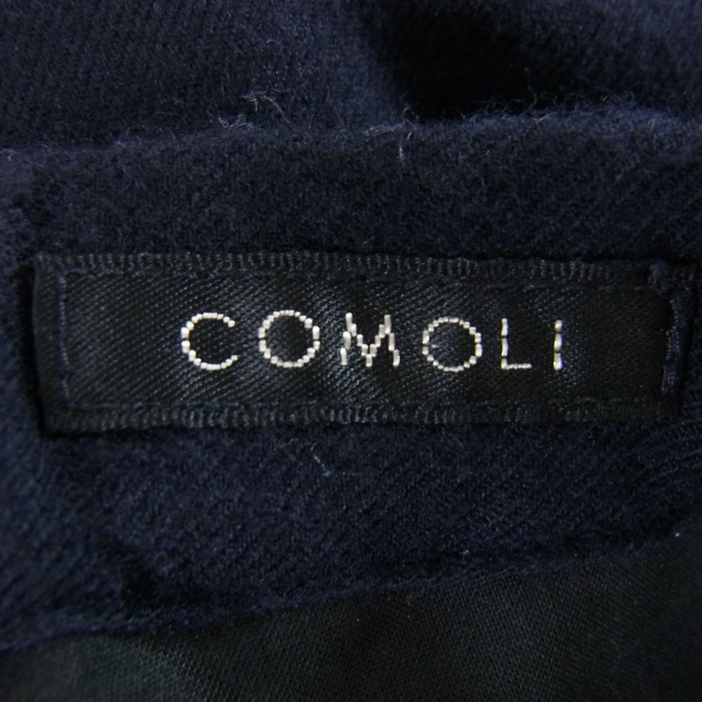 COMOLI コモリ 22AW W03-03007 ウールビエラ ドローストリングパンツ NAVY ネイビー系 2【中古】