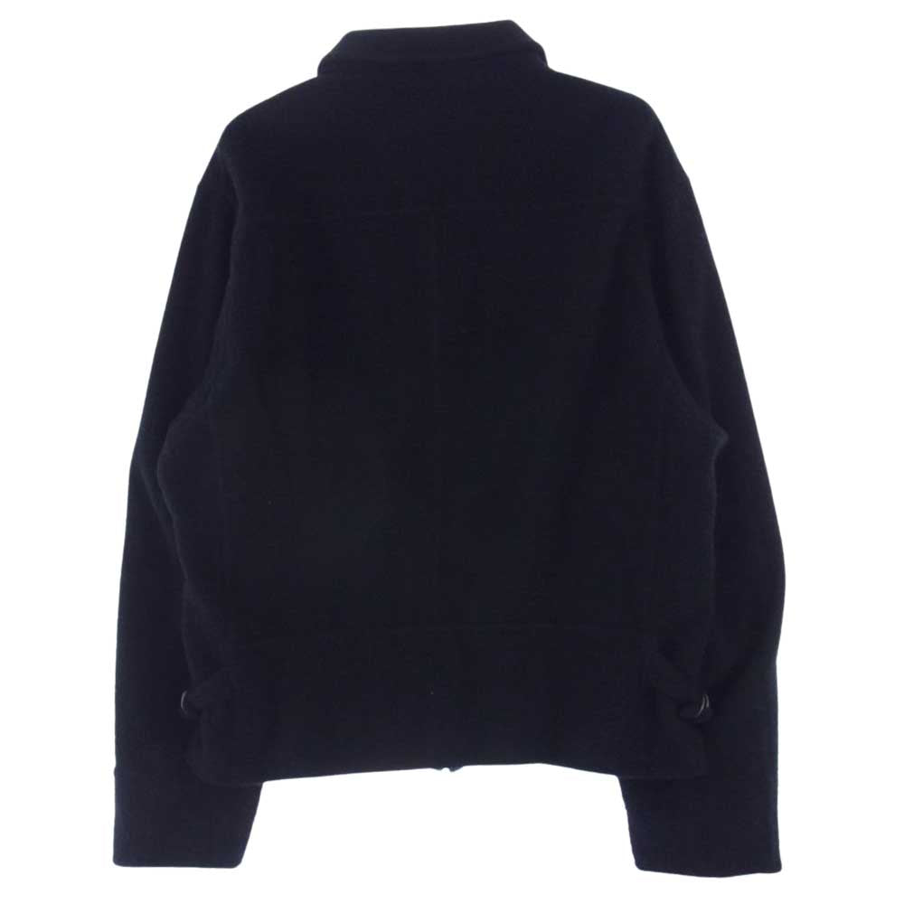 COMOLI コモリ ジャケット 22AW W03-01009  縮絨ウールジップショートジャケット NAVY ネイビー 3【中古】 COMOLI コモリ 22AW W03-01009 縮絨ウールジップショートジャケット