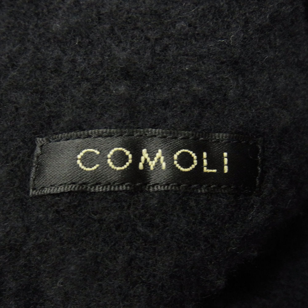 COMOLI コモリ ジャケット 22AW W03-01009  縮絨ウールジップショートジャケット NAVY ネイビー 3【中古】 COMOLI コモリ 22AW W03-01009 縮絨ウールジップショートジャケット