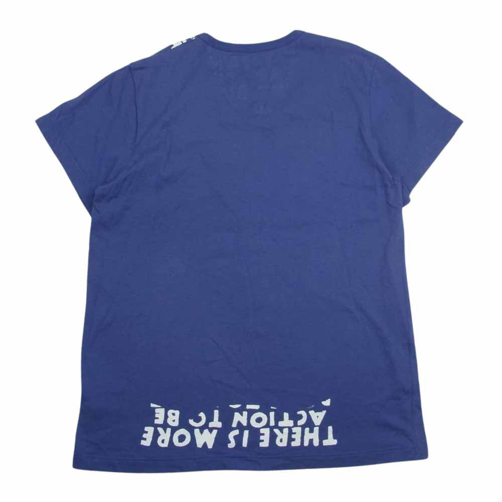 MAISON MARTIN MARGIELA メゾンマルタンマルジェラ 31 XM099 ここのえタグ エイズプリント Vネック 半袖 Tシャツ パープル系【中古】