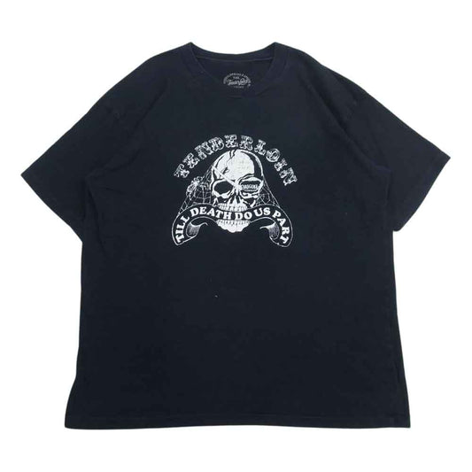 TENDERLOIN テンダーロイン TILL DEATH DO US PART KSEVN スカルプリント 半袖 Tシャツ ブラック系 L【中古】