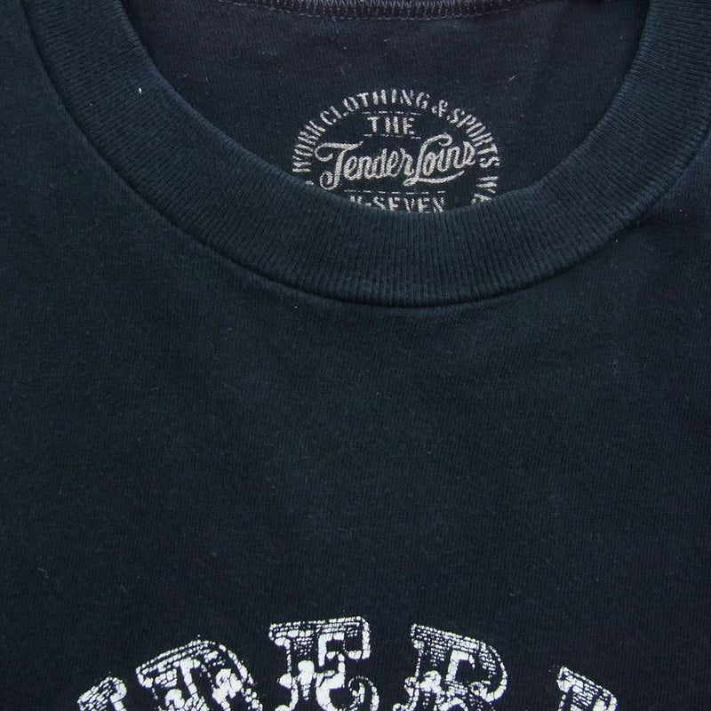 TENDERLOIN テンダーロイン TILL DEATH DO US PART KSEVN スカルプリント 半袖 Tシャツ ブラック系 L【中古】