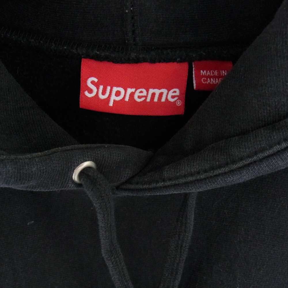 Supreme シュプリーム 15AW Classic Script Hooded Sweatshirt クラシック スクリプト フードロゴ パーカー フーディ ブラック系 XL【中古】