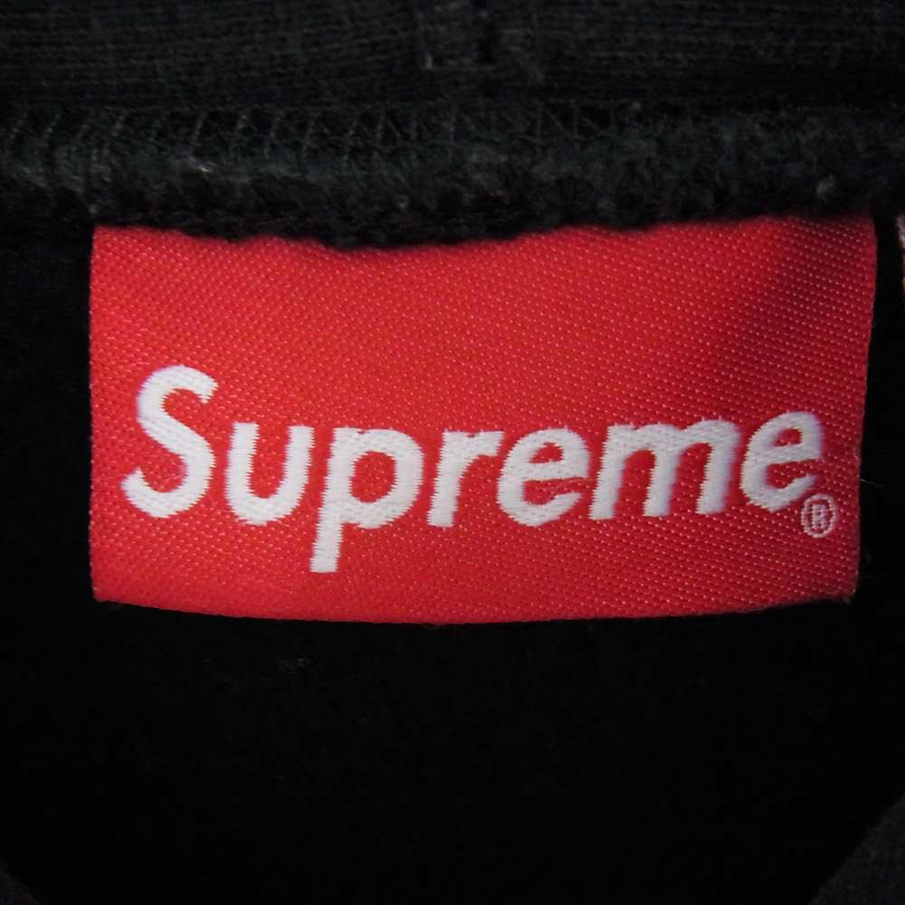 Supreme シュプリーム 15AW Classic Script Hooded Sweatshirt クラシック スクリプト フードロゴ パーカー フーディ ブラック系 XL【中古】