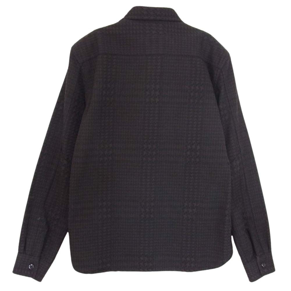 R.J.B アールジェイビー 総柄 長袖 シャツ ブラック系 ダークブラウン系 36【中古】