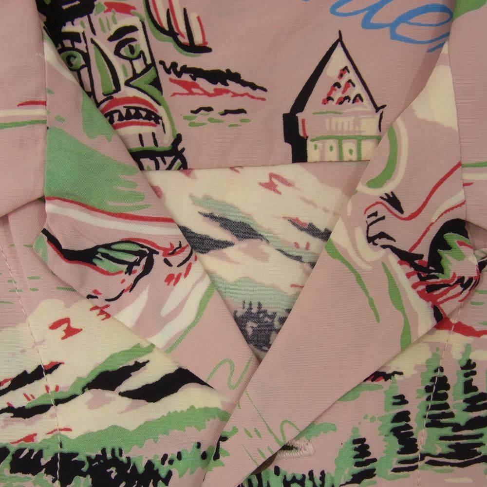 THE FLAT HEAD ザフラットヘッド レーヨン プリント アロハ ハワイアン シャツ S【中古】