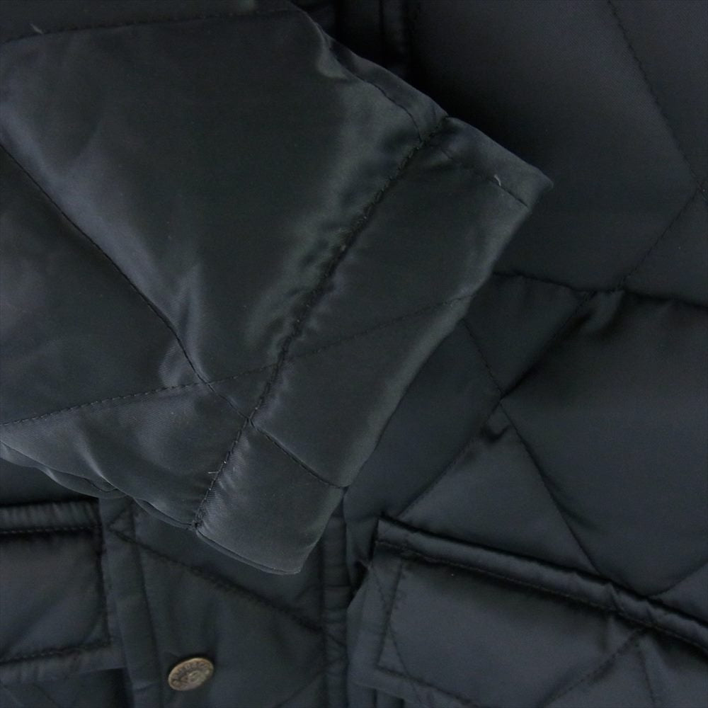 R.J.B アールジェイビー コヨーテ ファー付き キルティング ダウン ジャケット ブラック系 36【中古】