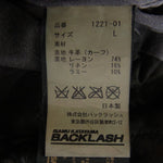 ISAMUKATAYAMA BACKLASH イサムカタヤマバックラッシュ 1221-01 ドイツカーフ レザー シングルライダース ジャケット 裏地メッセージ総柄 ブラック系 3（L）【中古】