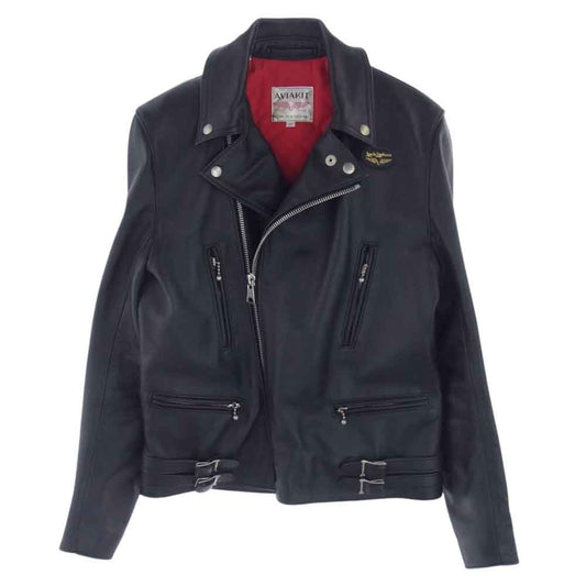 Lewis Leathers ルイスレザー 391T LIGHTNING TIGHT FIT ライトニング タイトフィット レザー ダブル ライダース ジャケット ブラック系 38【中古】