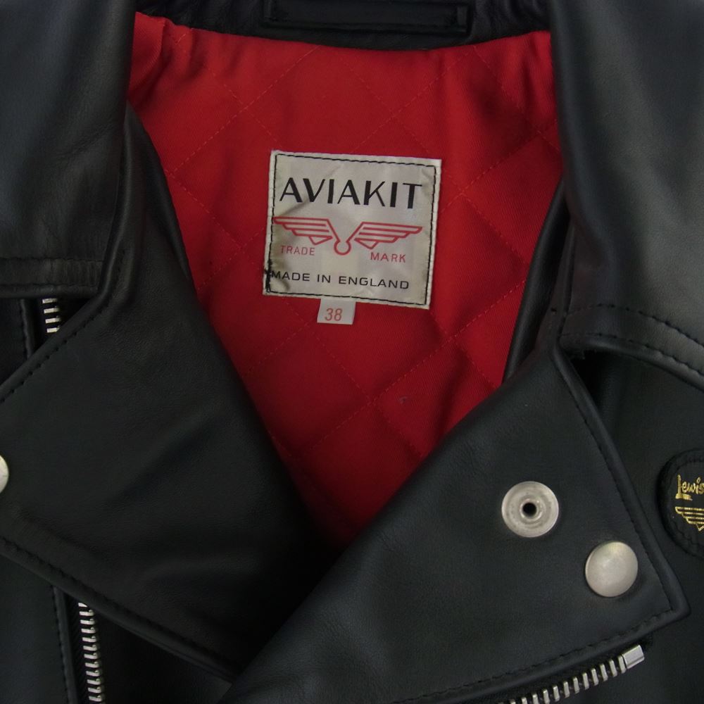 Lewis Leathers ルイスレザー 391T LIGHTNING TIGHT FIT ライトニング タイトフィット レザー ダブル ライダース ジャケット ブラック系 38【中古】