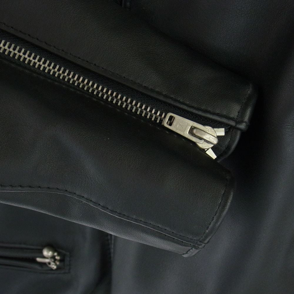 Lewis Leathers ルイスレザー 391T LIGHTNING TIGHT FIT ライトニング タイトフィット レザー ダブル ライダース ジャケット ブラック系 38【中古】