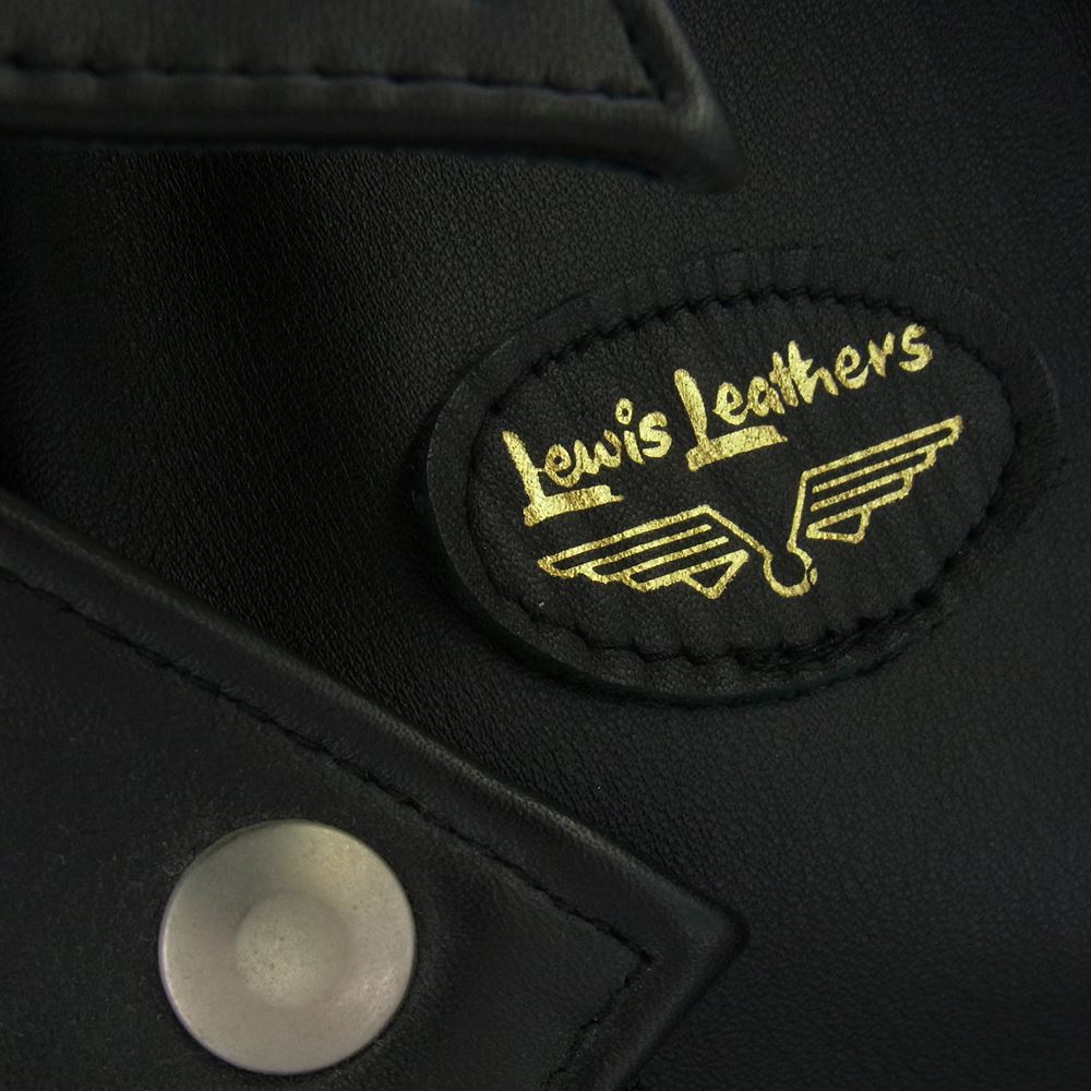 Lewis Leathers ルイスレザー 391T LIGHTNING TIGHT FIT ライトニング タイトフィット レザー ダブル ライダース ジャケット ブラック系 38【中古】