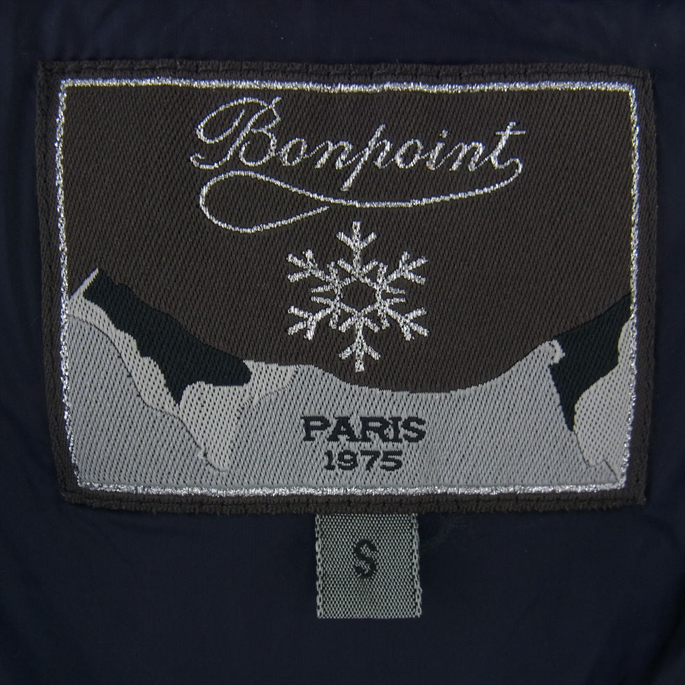 ボンポワンジャポン 袖ワッペン付き インナー ダウンジャケット ダークネイビー系 S【中古】