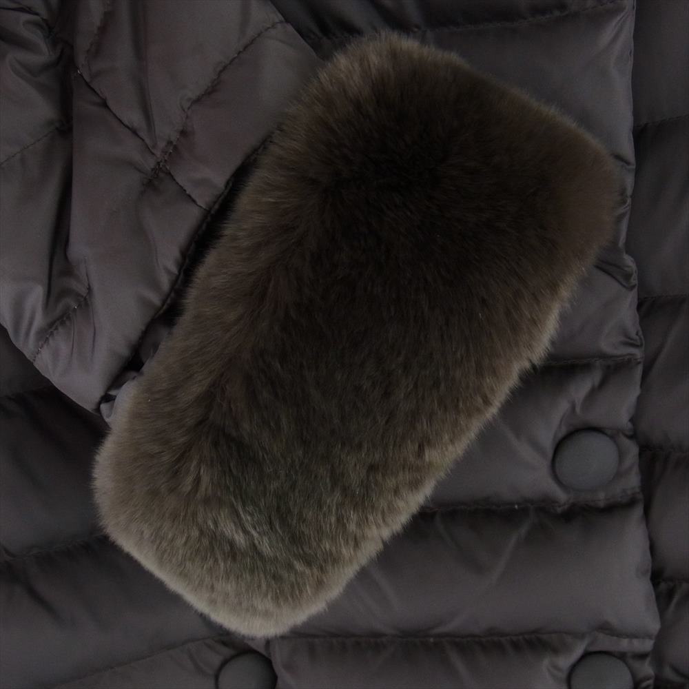 UNITED ARROWS ユナイテッドアローズ 1525-199-0394 着脱可能 襟レッキスラビットファー付き ダウンコート ダウンジャケット チャコールグレー系 36【中古】