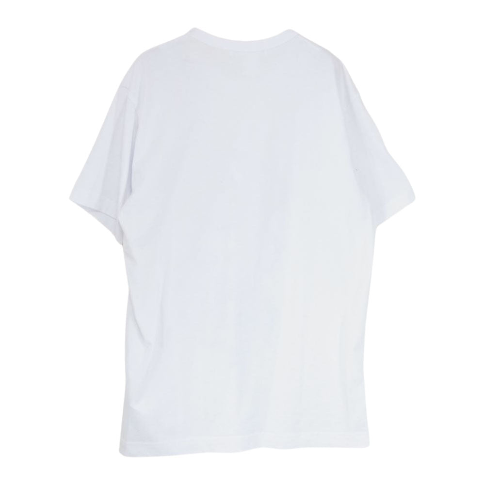 コムデギャルソンシャツ 21AW FH-T007 × KAWS カウズ ロゴ プリント Tシャツ ホワイト系 L【中古】