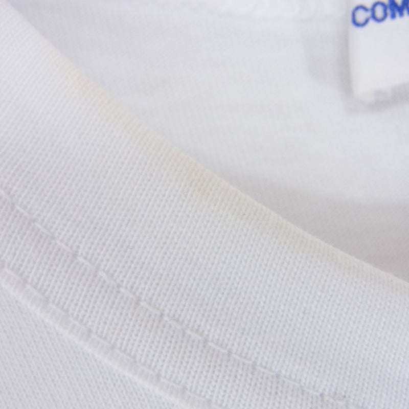 コムデギャルソンシャツ 21AW FH-T007 × KAWS カウズ ロゴ プリント Tシャツ ホワイト系 L【中古】