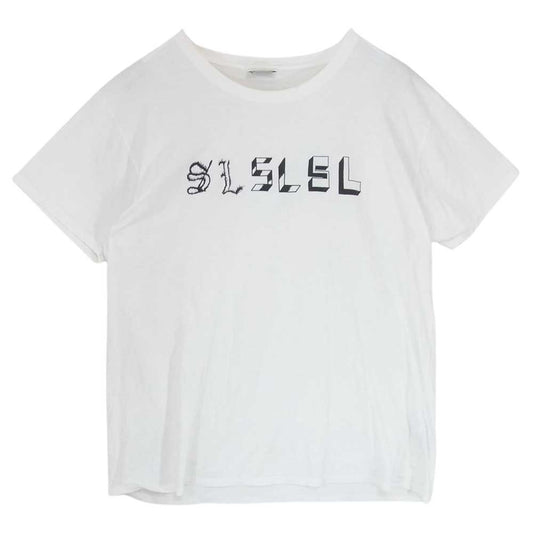 SAINT LAURENT サンローラン 331107 Y2BC1 フロントプリント Tシャツ ホワイト系 XL【中古】