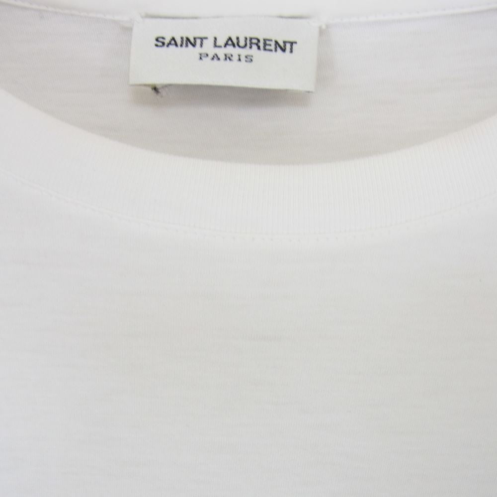 SAINT LAURENT サンローラン 331107 Y2BC1 フロントプリント Tシャツ ホワイト系 XL【中古】