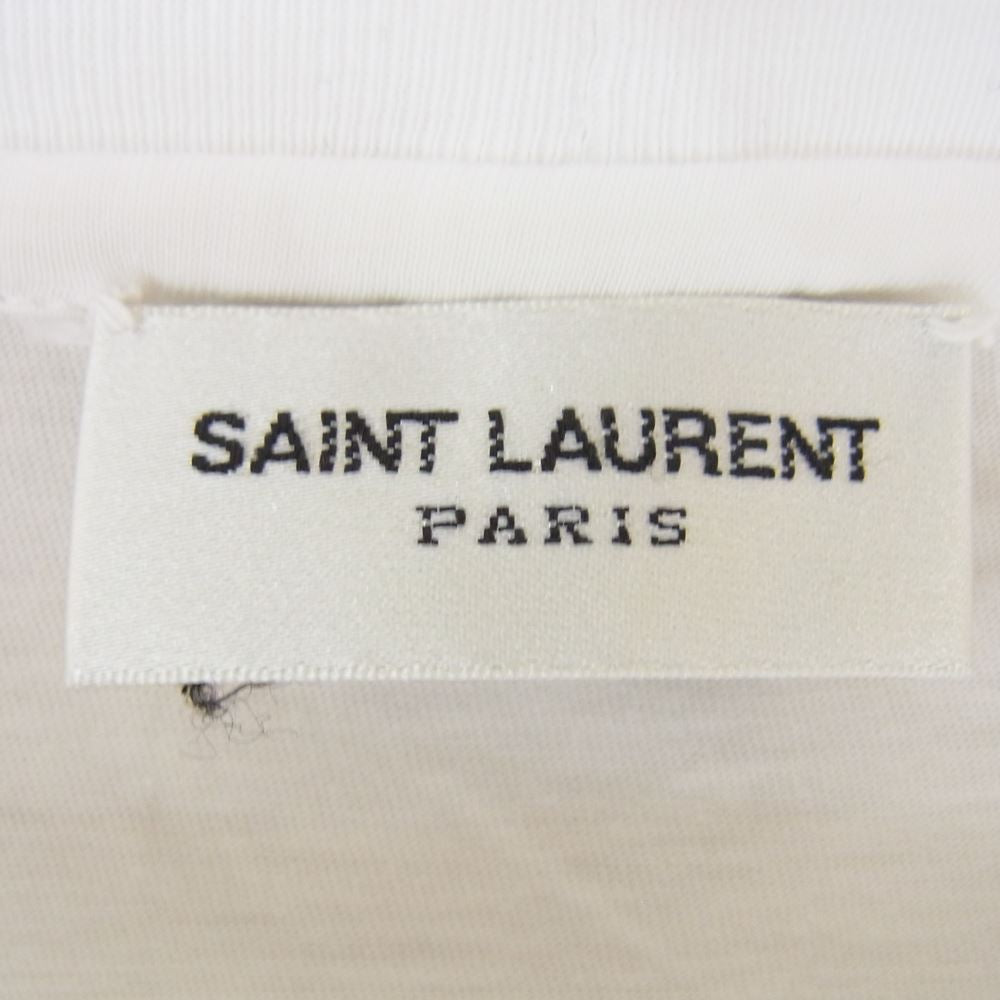 SAINT LAURENT サンローラン 331107 Y2BC1 フロントプリント Tシャツ ホワイト系 XL【中古】