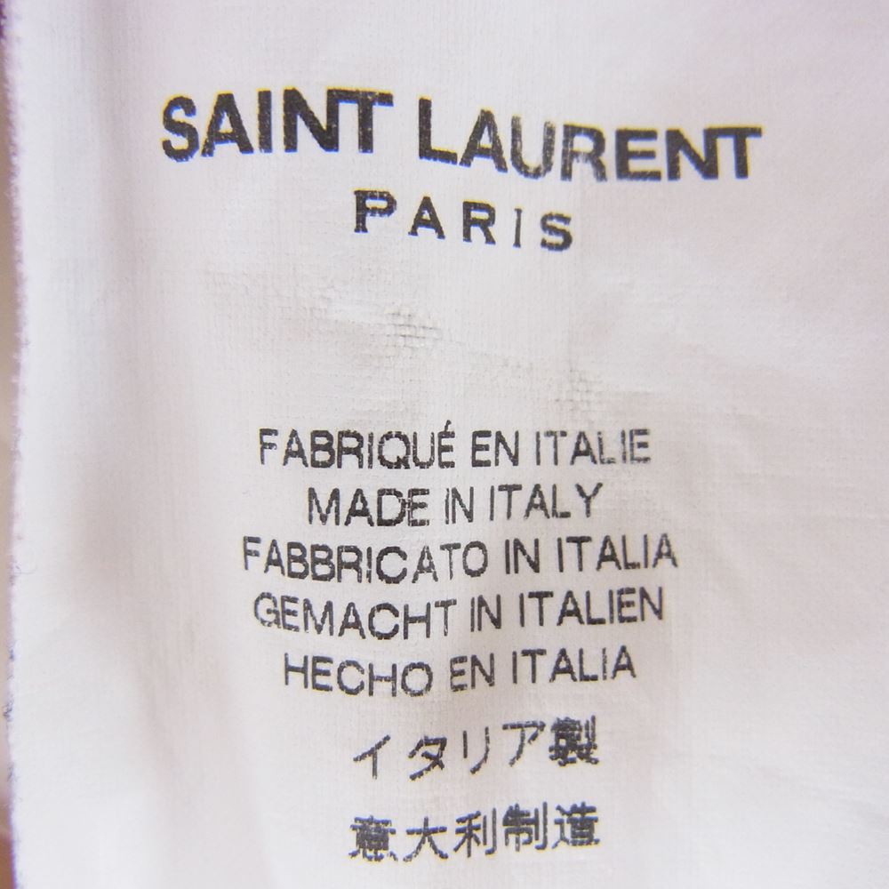 SAINT LAURENT サンローラン 331107 Y2BC1 フロントプリント Tシャツ ホワイト系 XL【中古】
