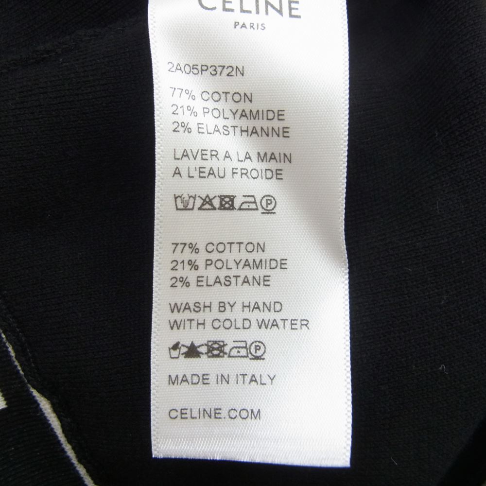 CELINE セリーヌ 2A05P372N アスレチック ニット ロゴ レギンス パンツ ブラック系 S【新古品】【未使用】【中古】