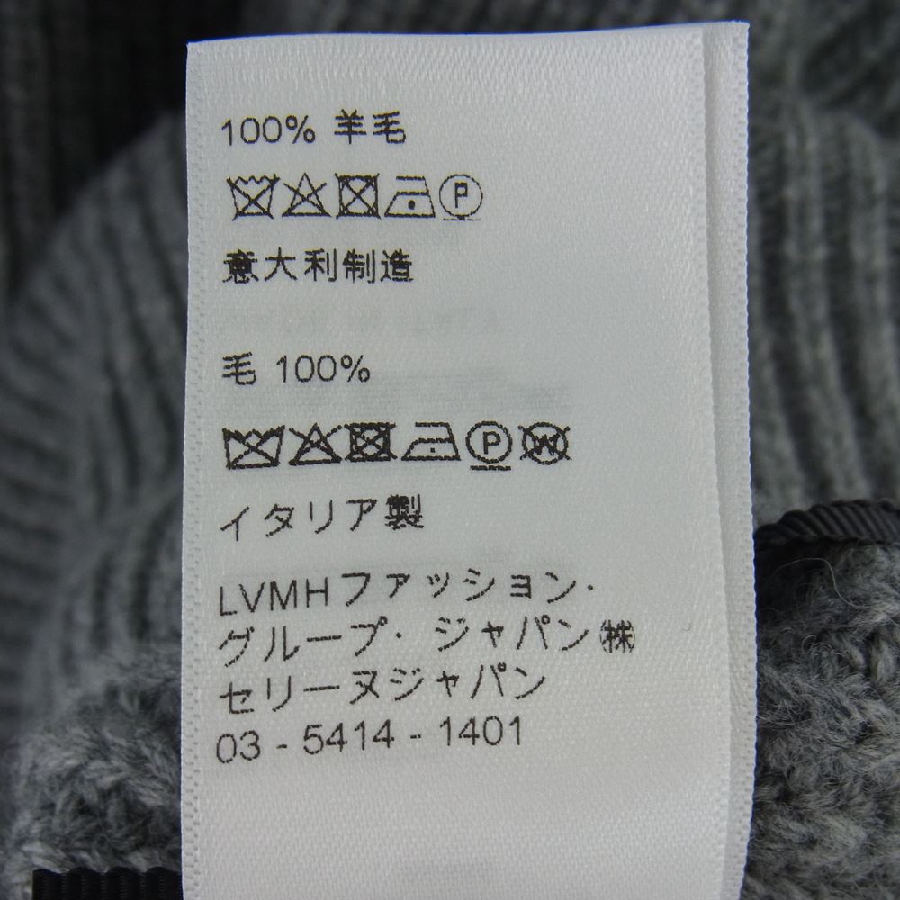 CELINE セリーヌ 22SS 2A11X667Q OVERSIZED WOOL SWEATER オーバーサイズド ウール スタッズ ロゴ ニット セーター グレー系 XL【新古品】【未使用】【中古】