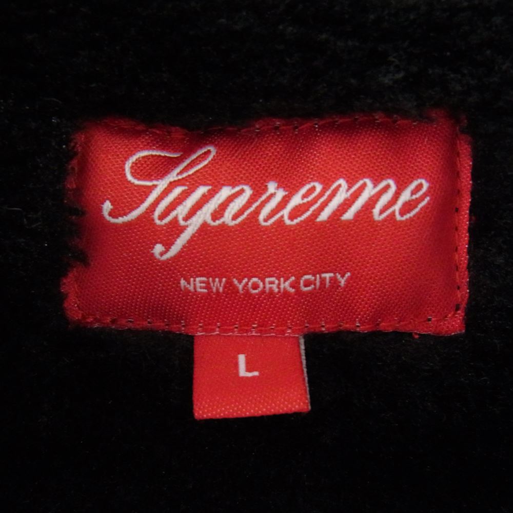Supreme シュプリーム 12AW PILE LINED SHIRT パイル ライン シャツ ウール ジャケット 裏地ボア グレー系 L【中古】