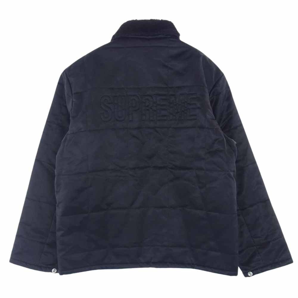 777【即完売モデル】シュプリーム☆刺繍ロゴ　キルティング　ブラック　ジャケット
