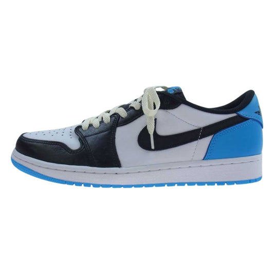 NIKE AIR JORDAN ナイキ ジョーダン CZ0790-104 1 Low OG Black and Dark Powder Blue/UNC AJ1 ロー OG ブラック アンド ダークパウダーブルー/UNC スニーカー ホワイト系 ブルー系 28cm【美品】【中古】
