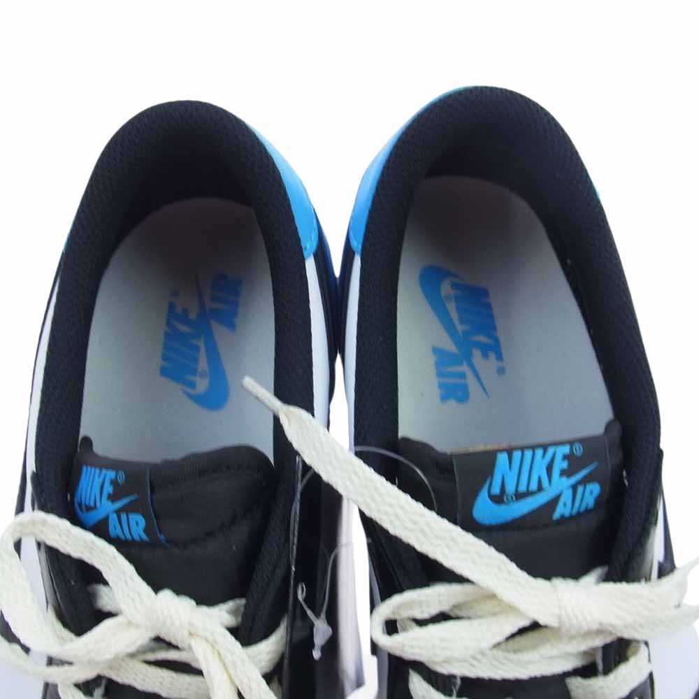 NIKE AIR JORDAN ナイキ ジョーダン CZ0790-104 1 Low OG Black and Dark Powder Blue/UNC AJ1 ロー OG ブラック アンド ダークパウダーブルー/UNC スニーカー ホワイト系 ブルー系 28cm【美品】【中古】