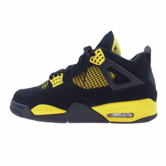 NIKE AIR JORDAN ナイキ ジョーダン DH6927-017 4 Retro Thunder AJ4 レトロ サンダー スニーカー ブラック系 イエロー系 28cm【新古品】【未使用】【中古】