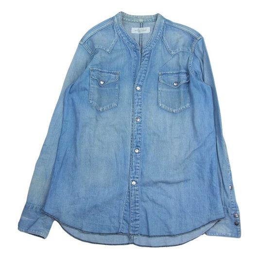 UNUSED アンユーズド 15SS US0961 8Oz Denim Western Shirt デニム ウェスタン シャツ インディゴブルー系 2【中古】