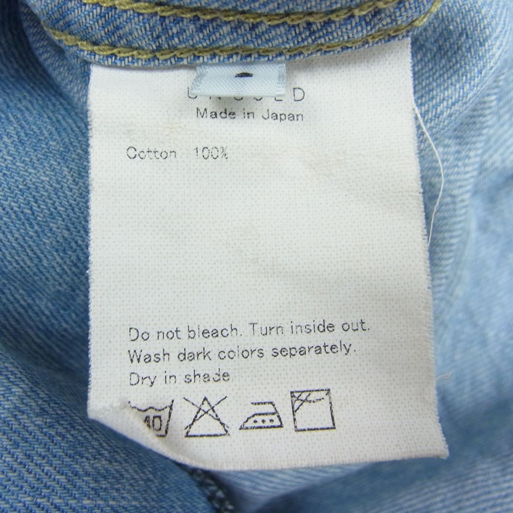 UNUSED アンユーズド 15SS US0961 8Oz Denim Western Shirt デニム ウェスタン シャツ インディゴブルー系 2【中古】
