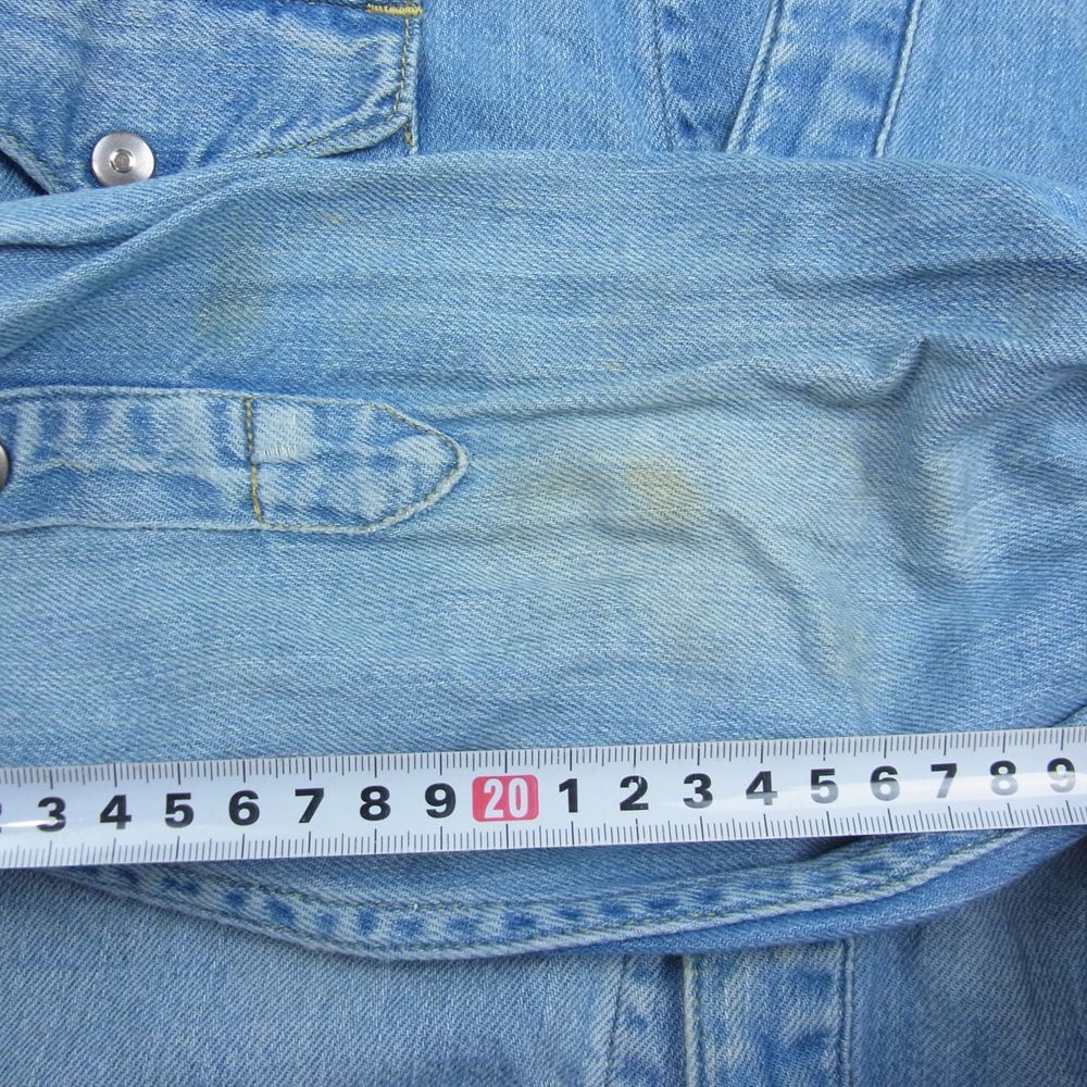 UNUSED アンユーズド 15SS US0961 8Oz Denim Western Shirt デニム ウェスタン シャツ インディゴブルー系 2【中古】