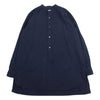 COMOLI コモリ 17AW L03-02004 コットン パネル バンドカラー シャツ 長袖 ネイビー系 2【中古】