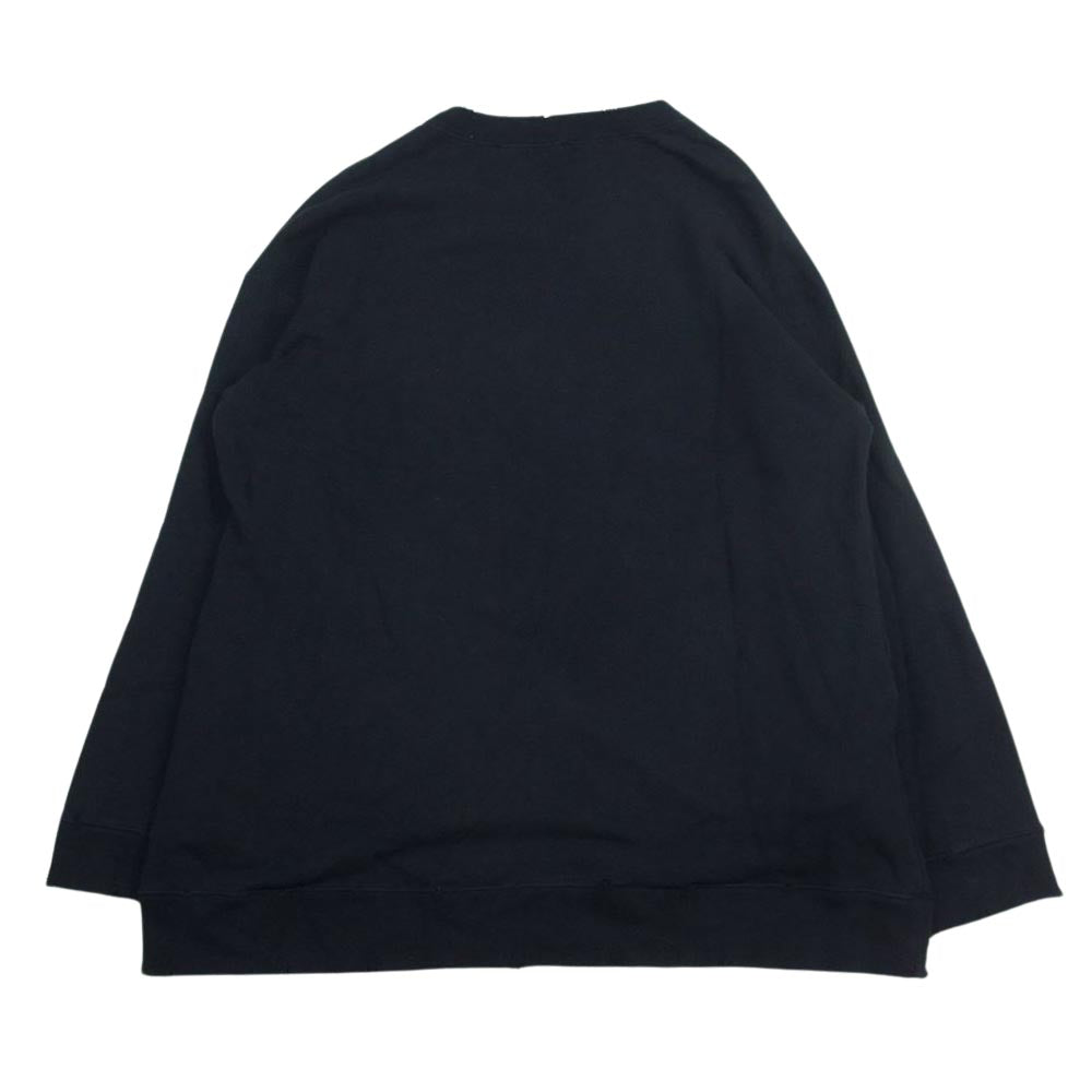 UNDERCOVER アンダーカバー 17AW UCT4801-1 ボロリブ オーバーサイズ スウェットトレーナー バーガンディー ダメージ加工 ブラック系 2【中古】