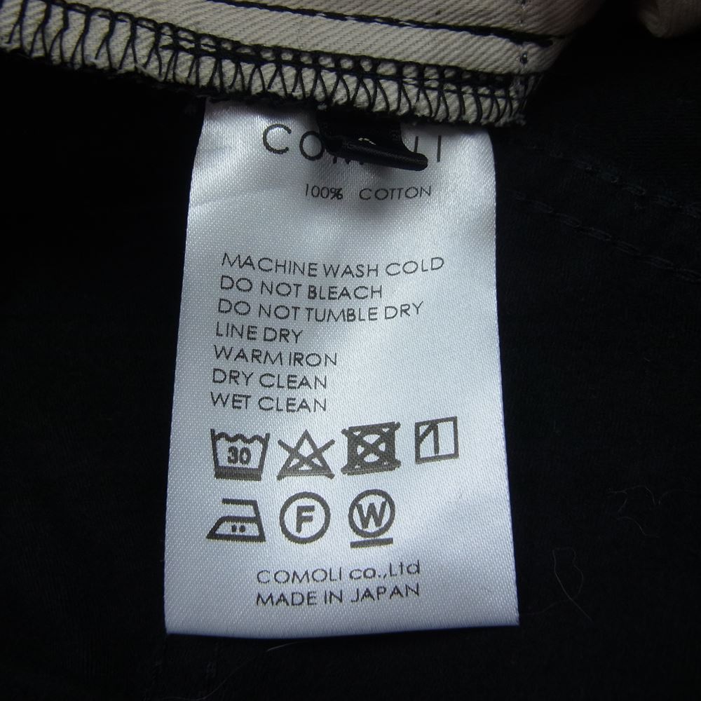 COMOLI コモリ 19AW Q03-03012 モールスキン 5P 5ポケット パンツ ブラック系 2【中古】