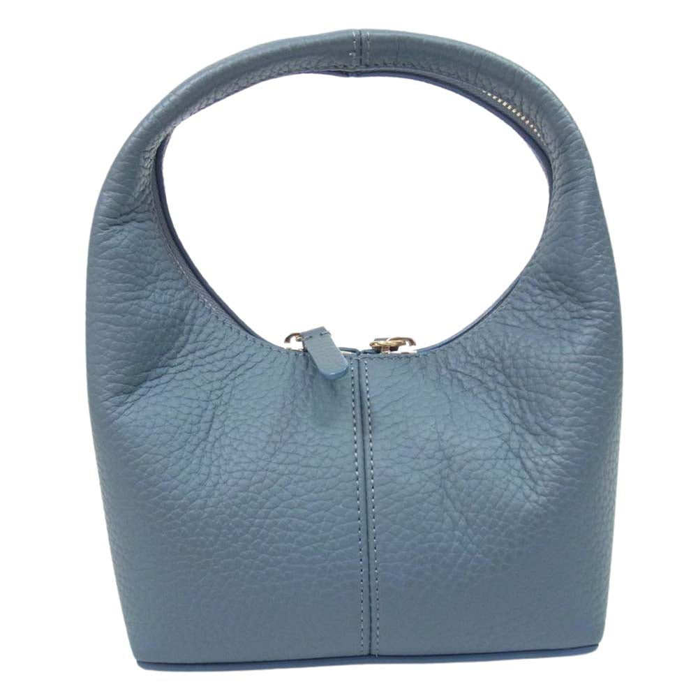 フランツロアー MINI PANIER シボレザー ミニ パニエ ハンドバッグ  ブルー系 F【中古】