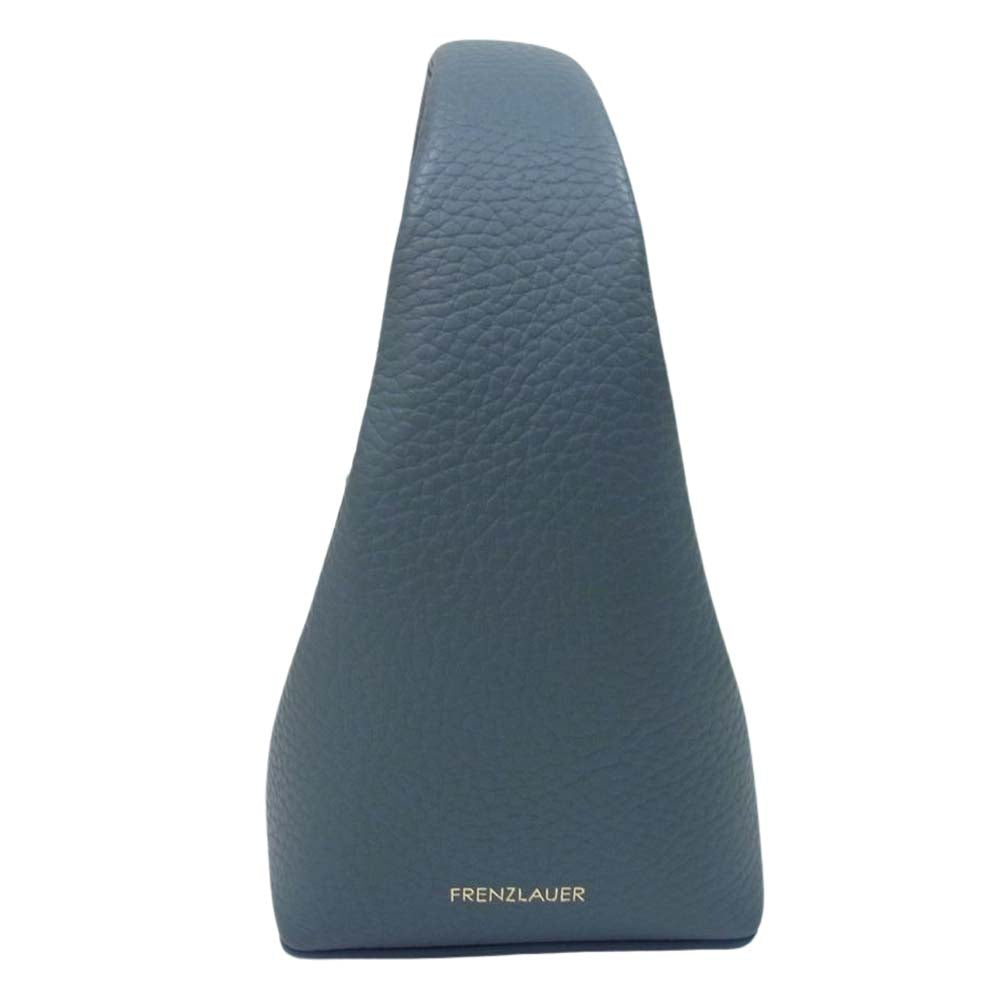 フランツロアー MINI PANIER シボレザー ミニ パニエ ハンドバッグ  ブルー系 F【中古】