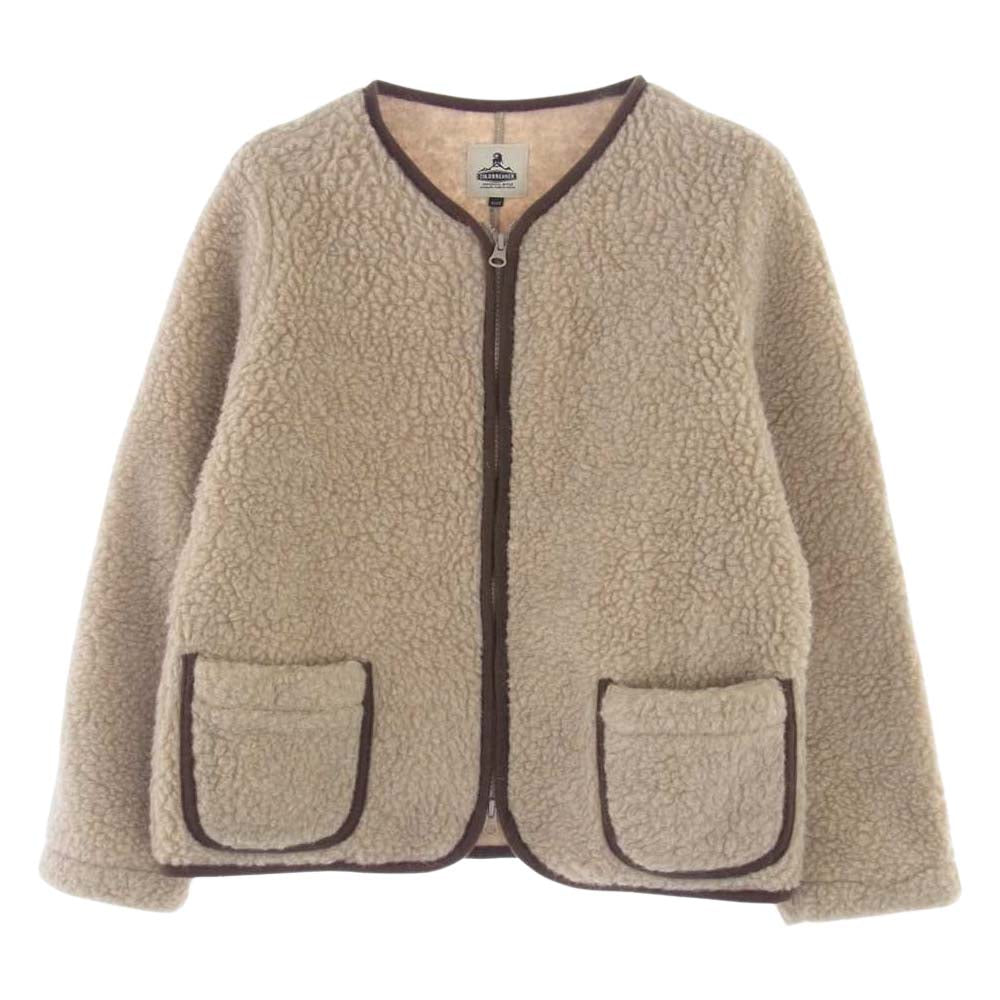 コールドブレーカー ウールボア フリース ジップ カーディガン ノーカラー ジャケット ベージュ系 XXXS【中古】