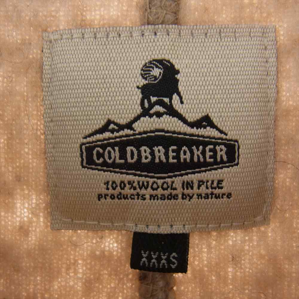 コールドブレーカー ウールボア フリース ジップ カーディガン ノーカラー ジャケット ベージュ系 XXXS【中古】