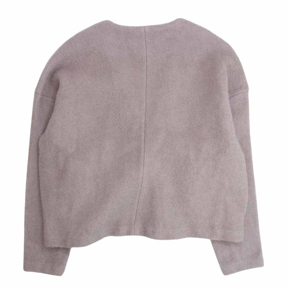 マイカアンドディール ノーカラー ウールジャケット グレー系 FREE【中古】