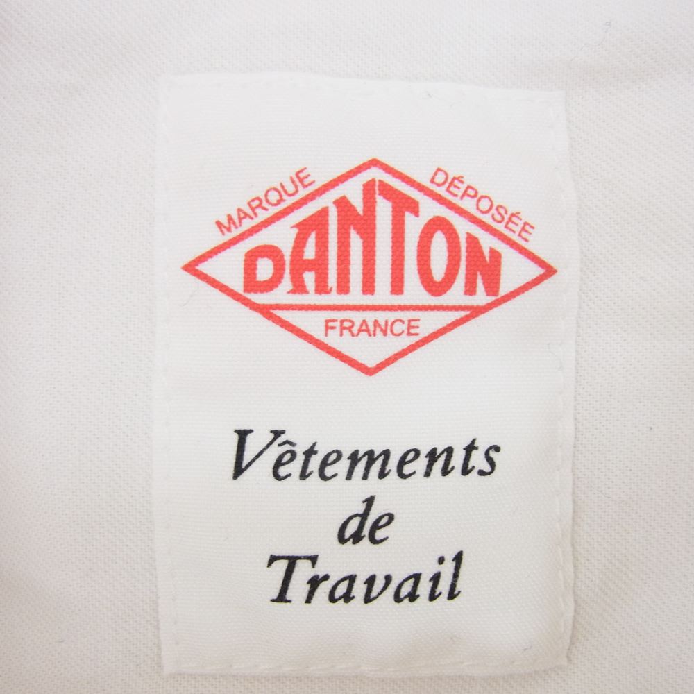 Danton ダントン DT-B0034 CBY スタンドカラー スナップボタン 長袖 シャツ オフホワイト系 36【中古】