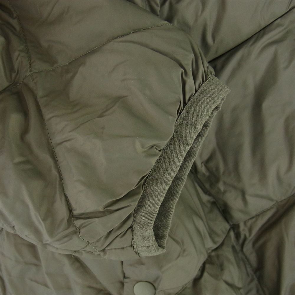 ヴァンソンエミレイユ VM222FD25010 RECYCLE DOWN CARDHIGAN リサイクル ダウン カーディガン パッカブル ノーカラー インナーダウン ジャケット カーキ系 36【中古】