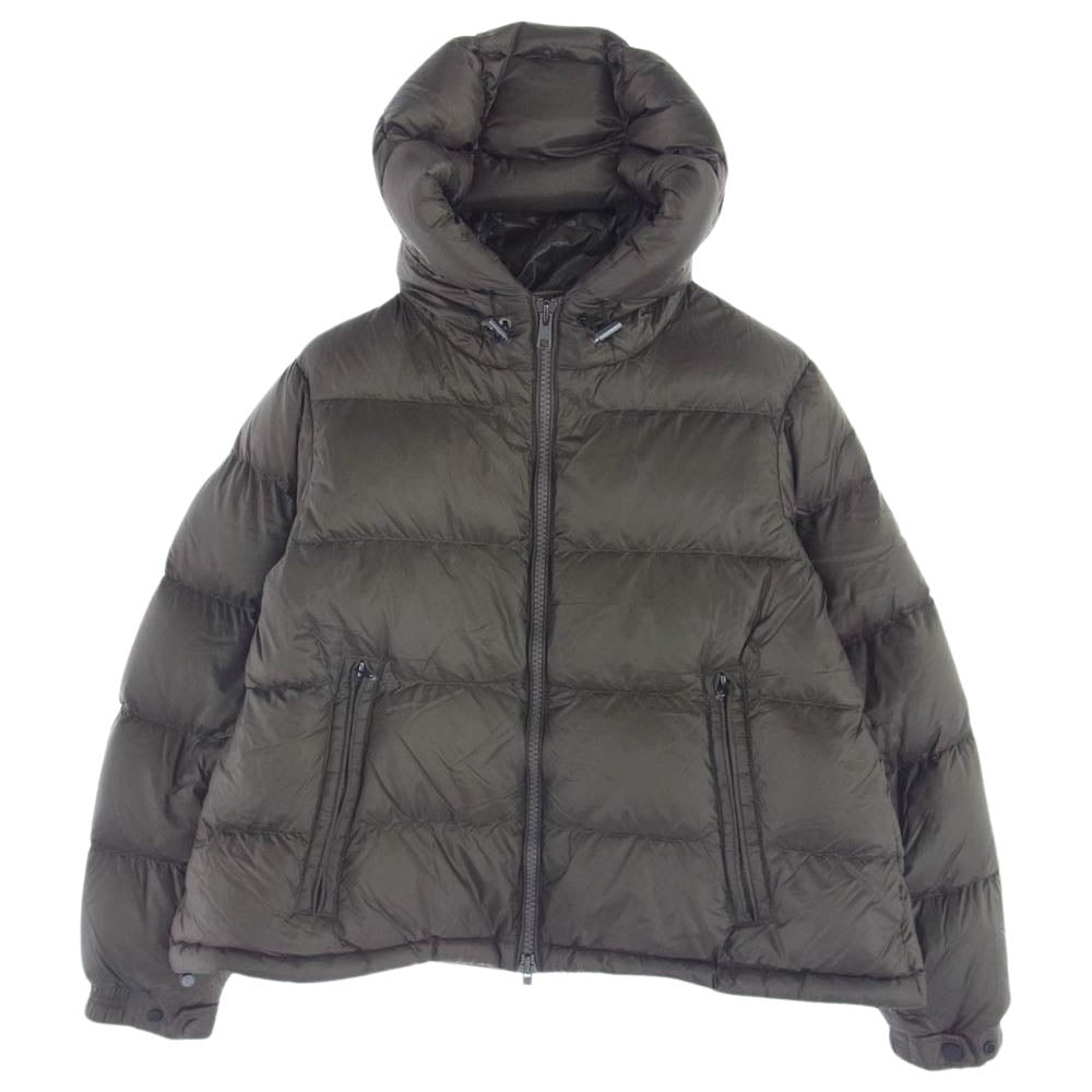 Danton ダントン DT-A0009 RNT 袖ロゴパッチ付き ホワイトグースダウン ナイロンタフタ フード付き ダウンジャケット カーキ系 S【中古】