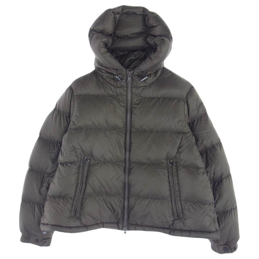 Danton ダントン DT-A0009 RNT 袖ロゴパッチ付き ホワイトグースダウン ナイロンタフタ フード付き ダウンジャケット カーキ系 S【中古】