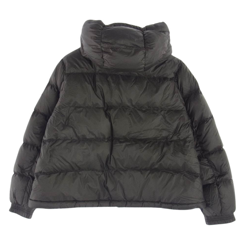 Danton ダントン DT-A0009 RNT 袖ロゴパッチ付き ホワイトグースダウン ナイロンタフタ フード付き ダウンジャケット カーキ系 S【中古】