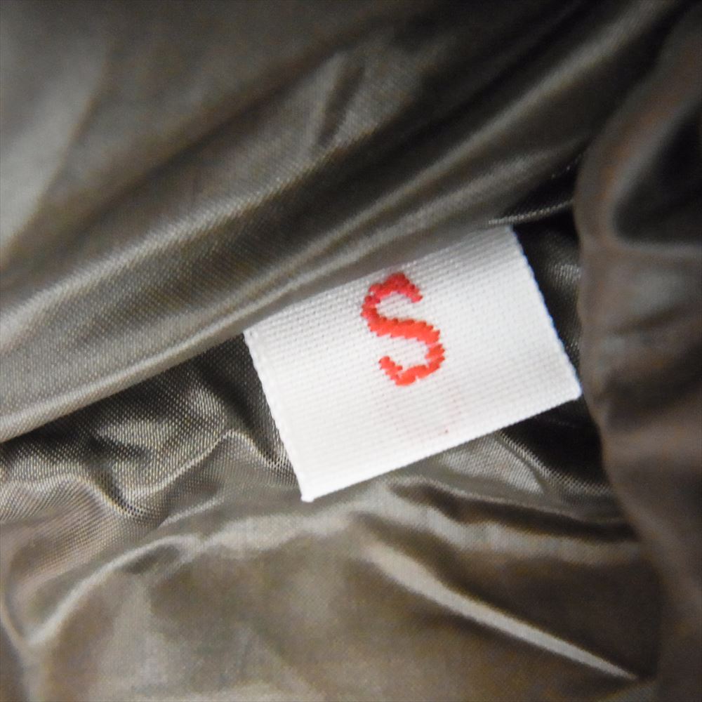 Danton ダントン DT-A0009 RNT 袖ロゴパッチ付き ホワイトグースダウン ナイロンタフタ フード付き ダウンジャケット カーキ系 S【中古】