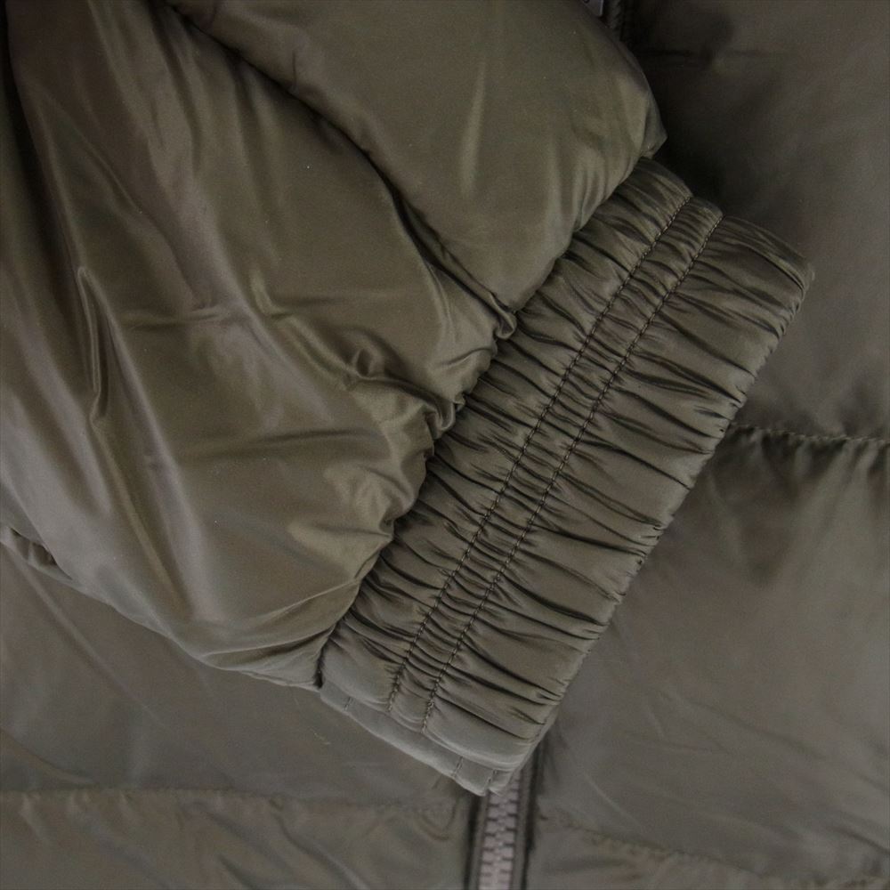 Danton ダントン DT-A0009 RNT 袖ロゴパッチ付き ホワイトグースダウン ナイロンタフタ フード付き ダウンジャケット カーキ系 S【中古】