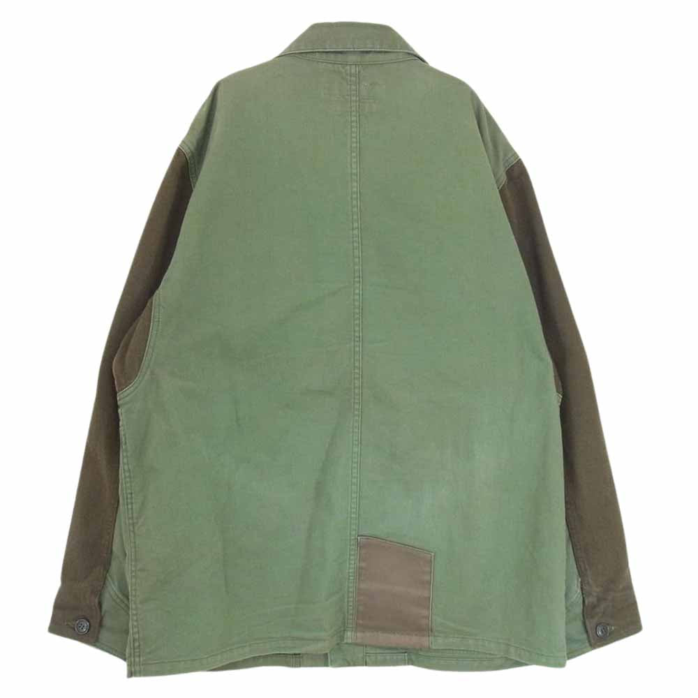 ファンダメンタル 再構築 パッチワーク カバーオール ジャケット カーキ系 4【中古】